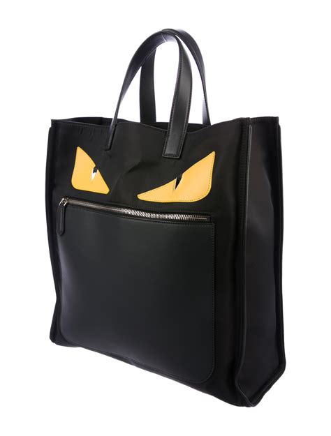 fendi monster tote bag black|Fendi pre owned bags.